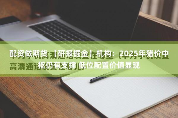 配资做期货 【研报掘金】机构：2025年猪价中枢仍有支撑 低位配置价值显现