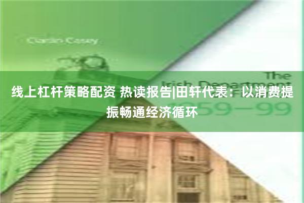 线上杠杆策略配资 热读报告|田轩代表：以消费提振畅通经济循环