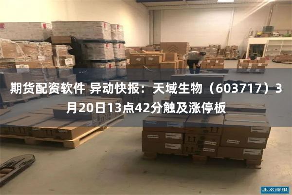 期货配资软件 异动快报：天域生物（603717）3月20日13点42分触及涨停板
