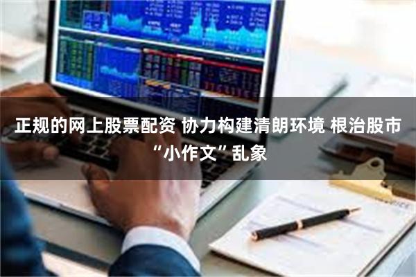 正规的网上股票配资 协力构建清朗环境 根治股市“小作文”乱象