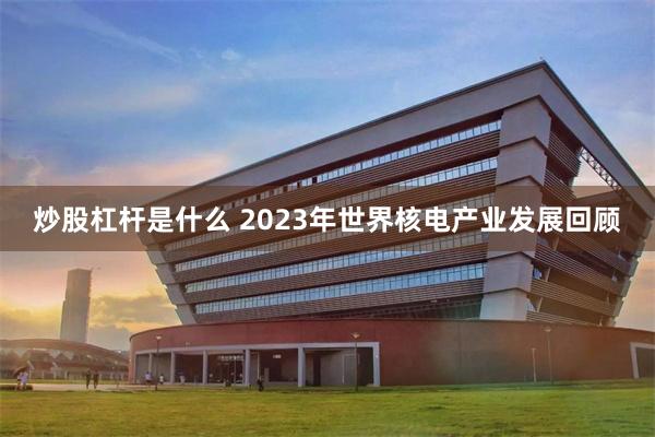 炒股杠杆是什么 2023年世界核电产业发展回顾
