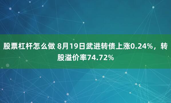 股票杠杆怎么做 8月19日武进转债上涨0.24%，转股溢价率74.72%